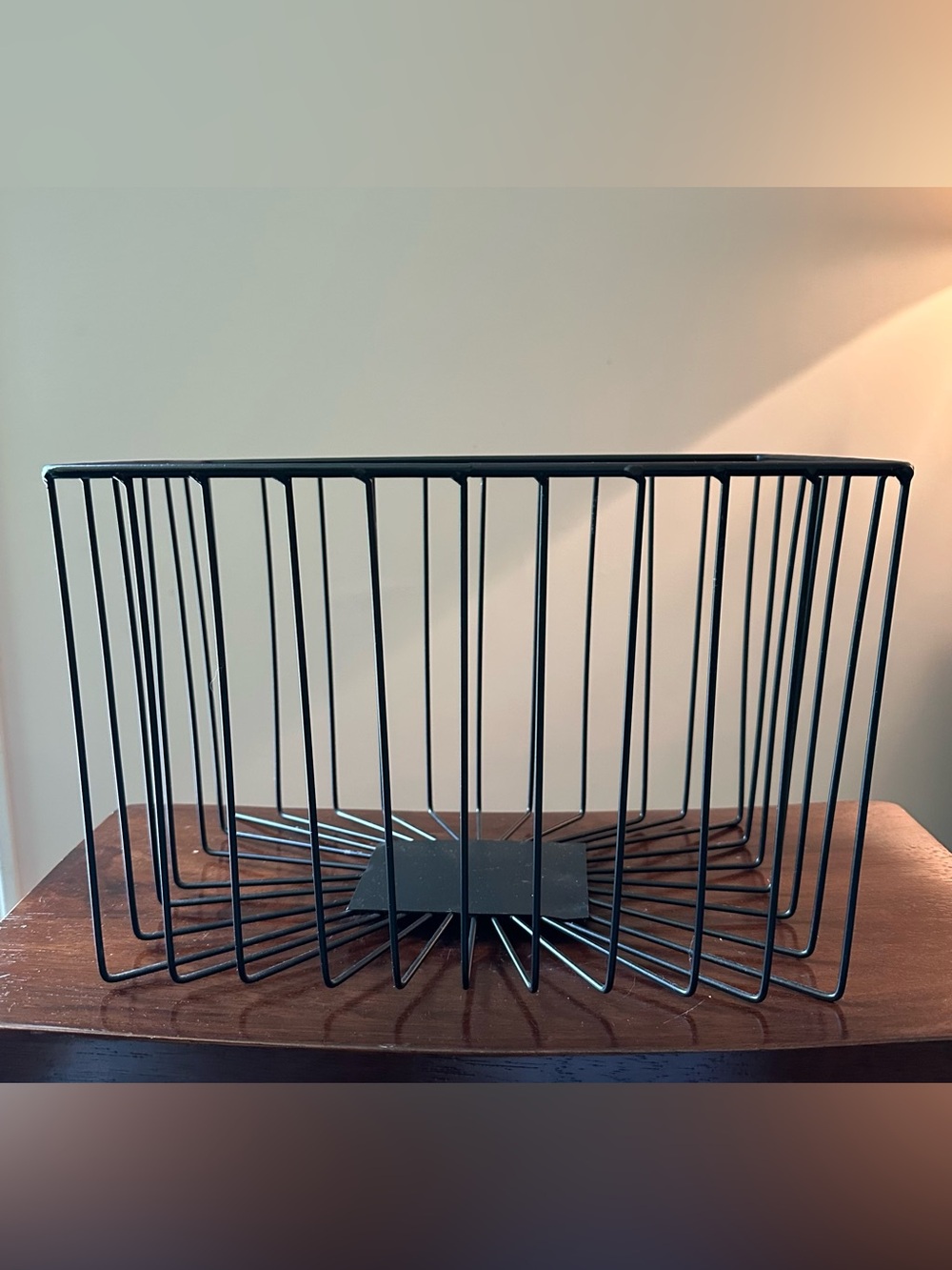 Vintage • metal bin • basket • wire